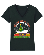 Lasă, mă, să ningă! Tricou mânecă scurtă guler V Damă Evoker