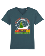 Lasă, mă, să ningă! Tricou mânecă scurtă guler V Bărbat Presenter