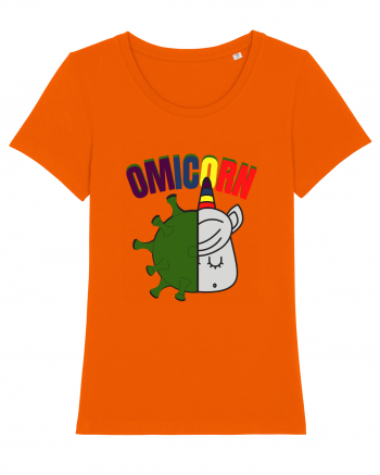 OmiCorn Funny Omicron Pun Bright Orange