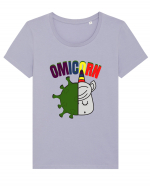 OmiCorn Funny Omicron Pun Tricou mânecă scurtă guler larg fitted Damă Expresser