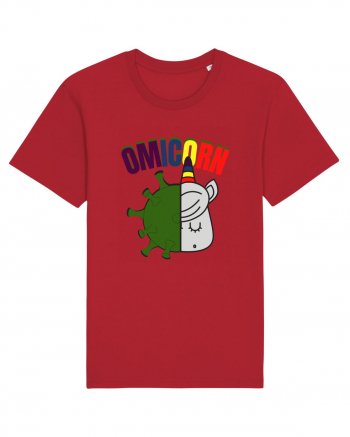 OmiCorn Funny Omicron Pun Red