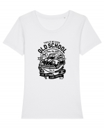 Old School Ride Black Tricou mânecă scurtă guler larg fitted Damă Expresser