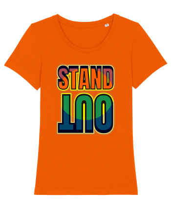 Stand Out.Motivational Quote Bright Orange