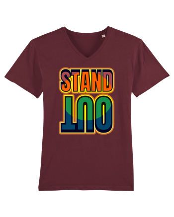 Stand Out.Motivational Quote Burgundy
