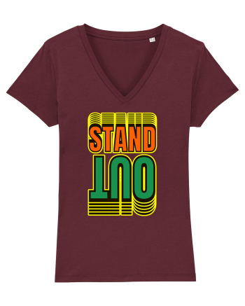 Stand Out.Motivational Quote Burgundy