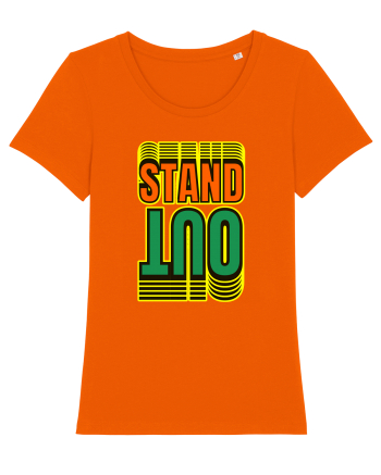 Stand Out.Motivational Quote Bright Orange