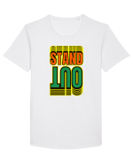 Stand Out.Motivational Quote Tricou mânecă scurtă guler larg Bărbat Skater