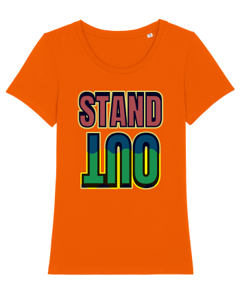 Stand Out.Motivational Quote Bright Orange