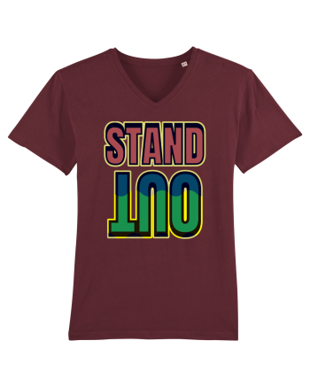 Stand Out.Motivational Quote Burgundy