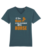 HORSE Tricou mânecă scurtă guler V Bărbat Presenter