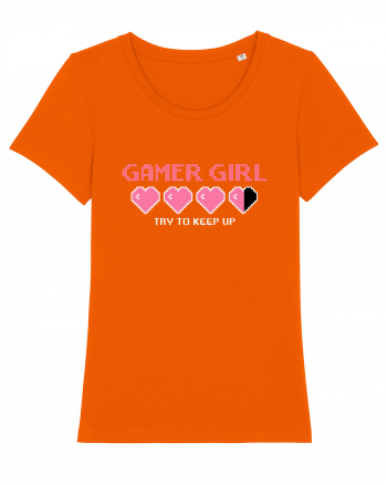 Gamer Girl Bright Orange