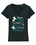 HORSE Tricou mânecă scurtă guler V Damă Evoker