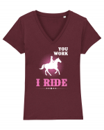 HORSE Tricou mânecă scurtă guler V Damă Evoker