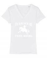 HORSE Tricou mânecă scurtă guler V Damă Evoker