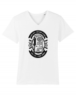 Bank Account Phone Number Black Tricou mânecă scurtă guler V Bărbat Presenter
