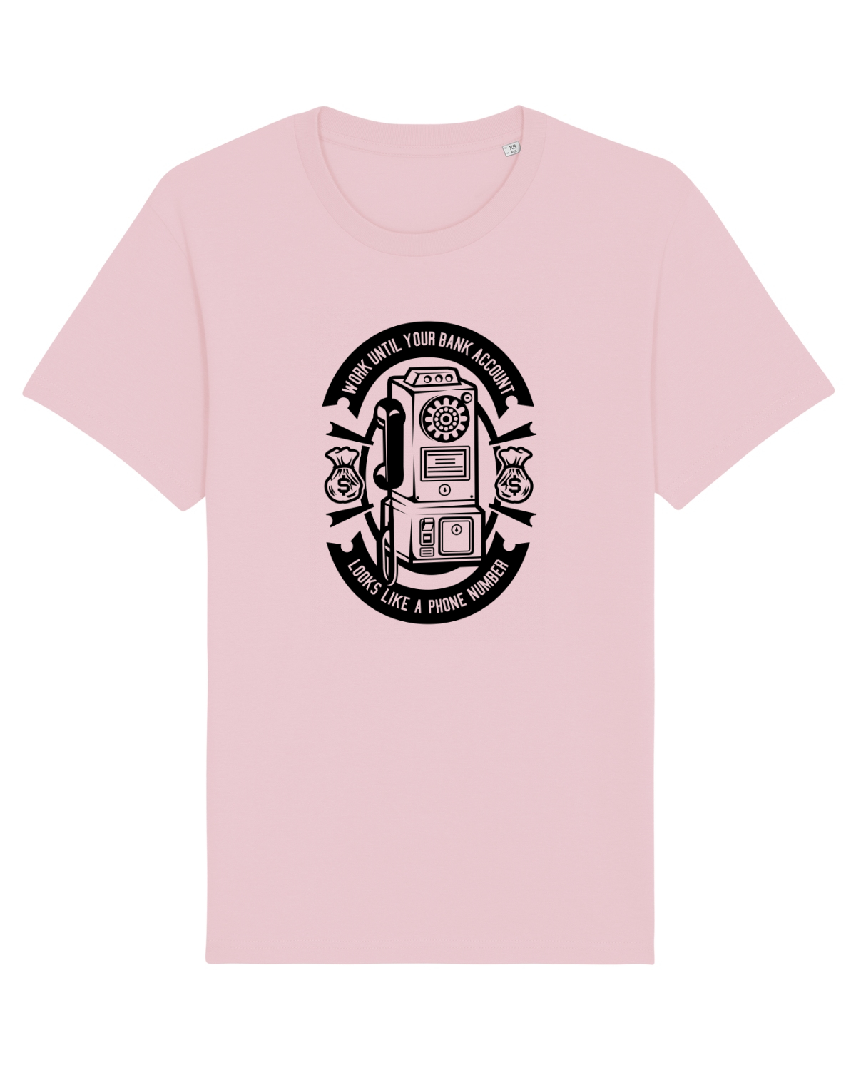 Tricou mânecă scurtă Unisex Rocker Cotton Pink