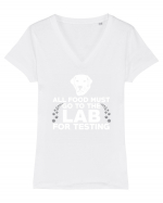 LAB TESTING Tricou mânecă scurtă guler V Damă Evoker