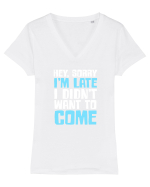 LATE Tricou mânecă scurtă guler V Damă Evoker