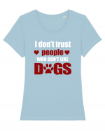 DOGS Tricou mânecă scurtă guler larg fitted Damă Expresser