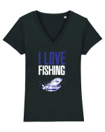 FISHING Tricou mânecă scurtă guler V Damă Evoker