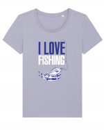 FISHING Tricou mânecă scurtă guler larg fitted Damă Expresser