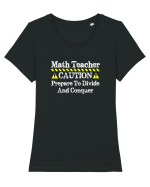 MATH TEACHER Tricou mânecă scurtă guler larg fitted Damă Expresser