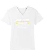 MATH TEACHER Tricou mânecă scurtă guler V Bărbat Presenter