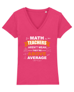 MATH TEACHER Tricou mânecă scurtă guler V Damă Evoker