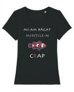 Mi-am băgat Mințile-n Cap (white) Tricou mânecă scurtă guler larg fitted Damă Expresser
