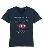 Mi-am băgat Mințile-n Cap (white) Tricou mânecă scurtă guler V Bărbat Presenter