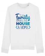 Pentru Crăciun în familie - Family makes this house a home Bluză mânecă lungă Unisex Rise