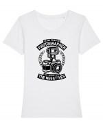 Photographer Black Tricou mânecă scurtă guler larg fitted Damă Expresser