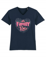 Pentru Crăciun în familie - It's family time Tricou mânecă scurtă guler V Bărbat Presenter