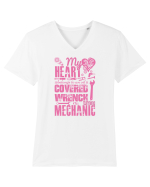 MECHANIC Tricou mânecă scurtă guler V Bărbat Presenter