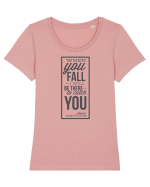 Wken You Fall (black) Tricou mânecă scurtă guler larg fitted Damă Expresser