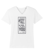 Wken You Fall (black) Tricou mânecă scurtă guler V Bărbat Presenter
