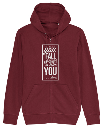 Wken You Fall (white) Burgundy