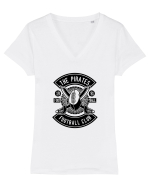 Pirates Football Club Black Tricou mânecă scurtă guler V Damă Evoker