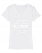 NANNY Tricou mânecă scurtă guler V Damă Evoker