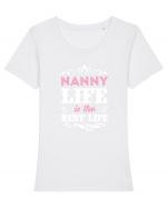 NANNY Tricou mânecă scurtă guler larg fitted Damă Expresser