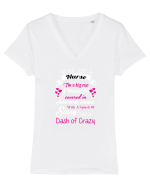NURSE Tricou mânecă scurtă guler V Damă Evoker