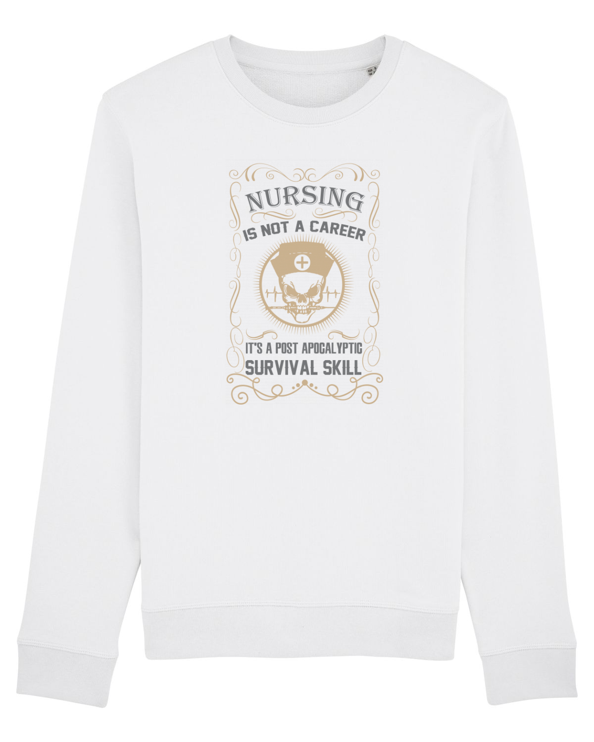 Bluză mânecă lungă Unisex Rise White
