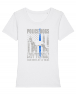 POLICE DOGS Tricou mânecă scurtă guler larg fitted Damă Expresser