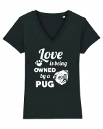 PUG Tricou mânecă scurtă guler V Damă Evoker