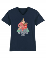 Pentru Crăciun în familie - My Christmas tree Tricou mânecă scurtă guler V Bărbat Presenter