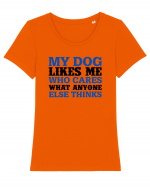 DOG Tricou mânecă scurtă guler larg fitted Damă Expresser