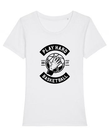 Play Hard Basketball Black White