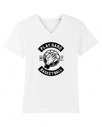 Play Hard Basketball Black White