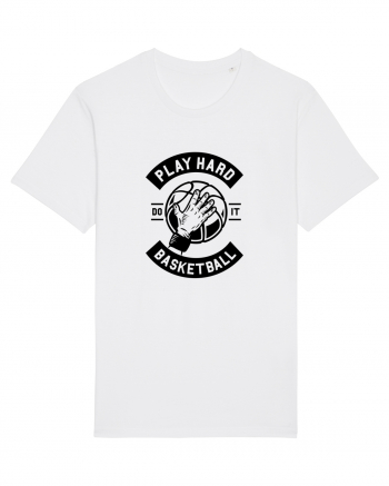 Play Hard Basketball Black White