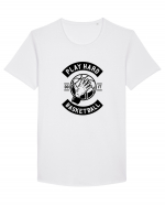 Play Hard Basketball Black Tricou mânecă scurtă guler larg Bărbat Skater